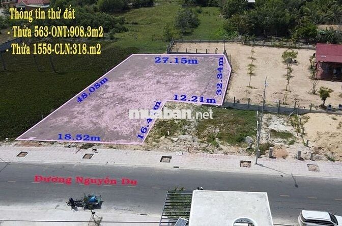 CHÍNH CHỦ CẦN BÁN 2 KHU ĐẤT MẶT TIỀN TẠI Đ. NGUYỄN DU LAGI BÌNH THUẬN