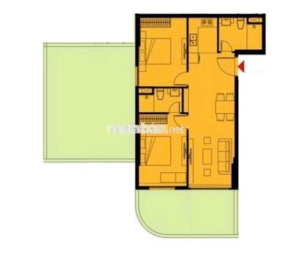  Căn hộ 2PN FourS Tower Đà Nẵng 120m2 sân vườn 54,6m2 giá chỉ 3,9 tỷ