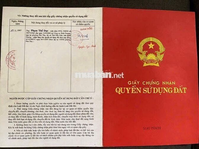 BÁN NHANH LÔ ĐẤT ĐƯỜNG 30/4 THỦ DẦU MỘT GIÁ RẺ 4,3 TỶ