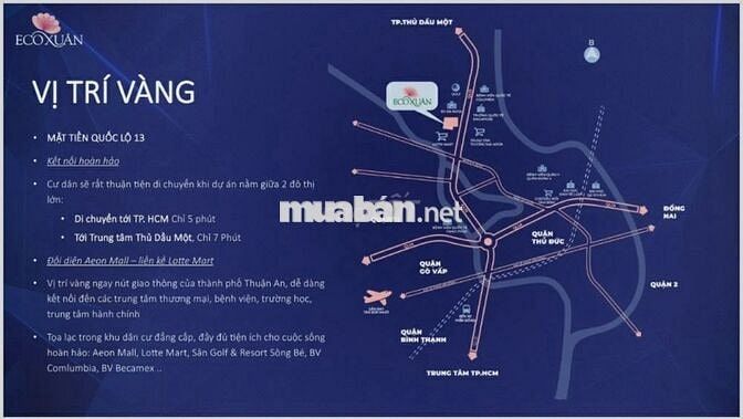 Bán căn hộ 3PN EcoXuân mặt tiền QL13 - Sát Phạm Văn Đồng (Gigamall)