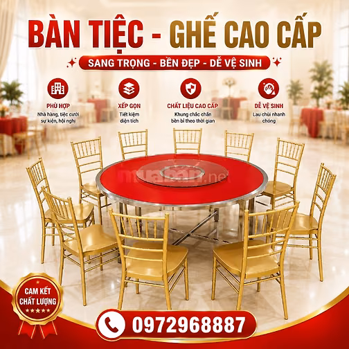 Bàn ghế nhà hàng, ghế sự kiện hội trường ,bàn ghế tiệc cưới giá rẻ