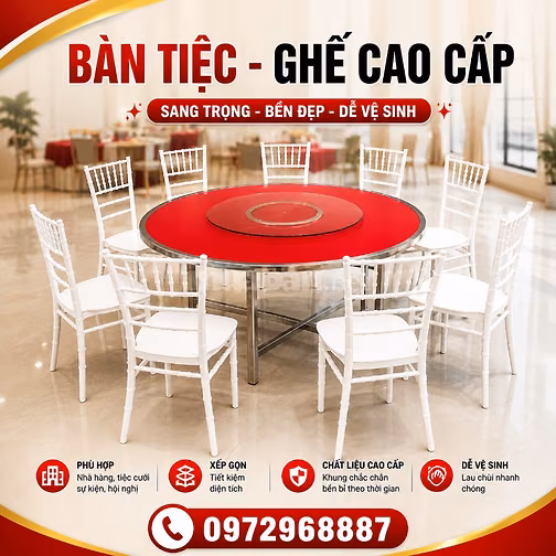 Bàn ghế nhà hàng, ghế sự kiện hội trường ,bàn ghế tiệc cưới giá rẻ