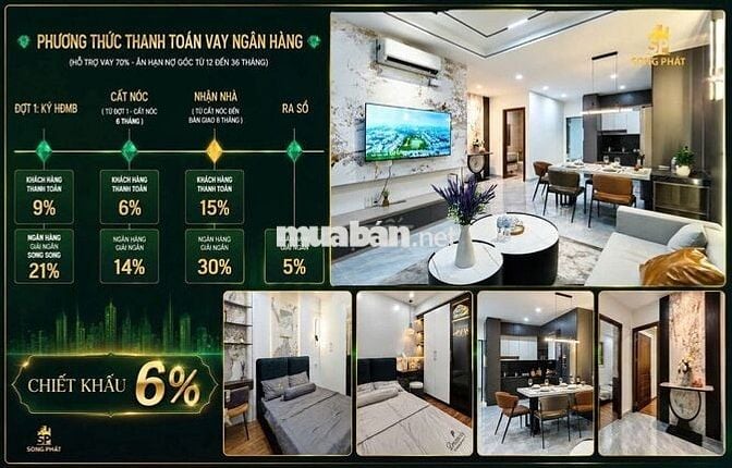 Chỉ TT 265tr sở hữu 2pn ban công Green Town Solena - Giá CĐT - CK 12%