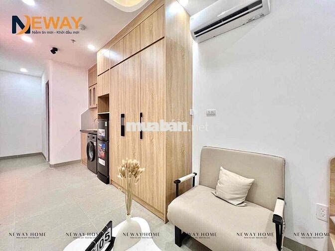 CĂN HỘ MINI MỚI 100%, BAN CÔNG,CỬA SỔ FULL NỘI THẤT CAO CẤP, Ở LIỀN