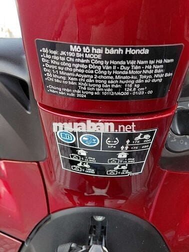 Honda SH Mode 125 CBS 2024 Đỏ 16000 km
