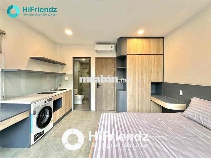PHÒNG STUDIO TÁCH BẾP FULL NỘI THẤT SIÊU SANG SIÊU ĐẸP THOÁNG