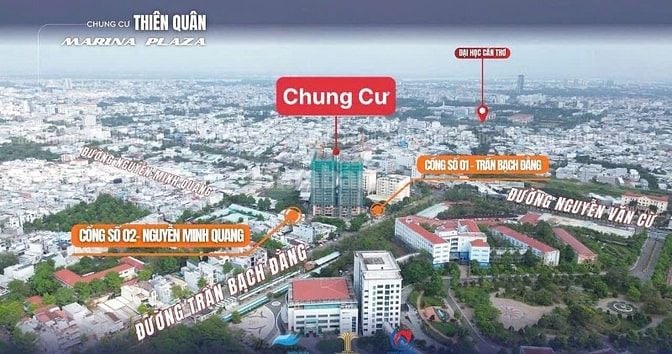 BÁN CĂN 2 PHÒNG NGỦ - CHUNG THIÊN QUÂN MARINA PLAZA CẦN THƠ 