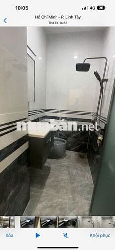 MT 4 x 20, 4 lầu, thang máy, nội thất cơ bản 5 PN, 6 WC DS 9 Linh Tây