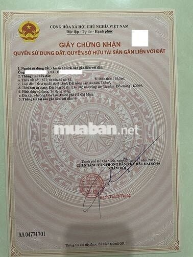 Bán Đất chính chủ Tp mới Bình Dương