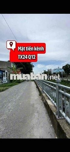 Đất Ngang 5 Mặt Tiền Kênh Thạnh Xuân 24 Quận 12