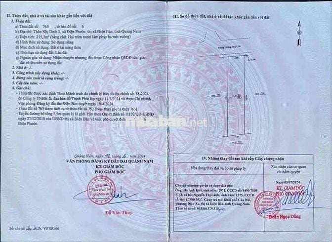 Chính chủ bán gấp lô đất Nhị Dinh 2
