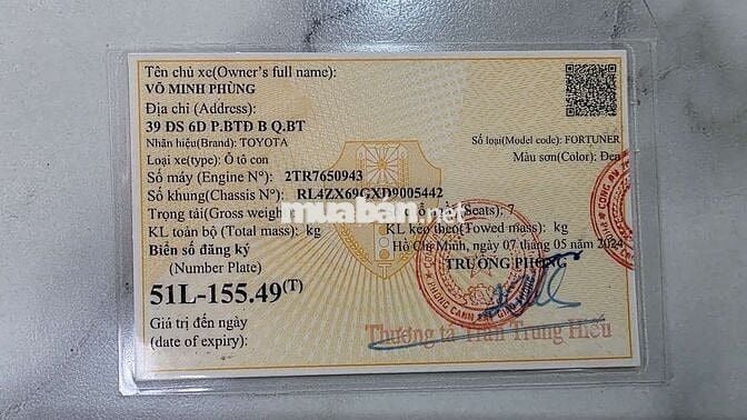 Toyota Fortuner 2013 Đen 118.000 km Ghế da zin
