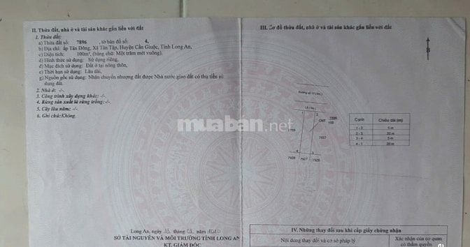 BÁN ĐẤT MẶT TIỀN ĐƯỜNG 830 HUYỆN CẦN GIUỘC LONG AN CHÍNH CHỦ