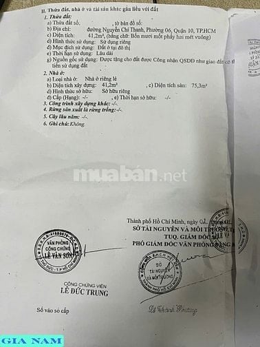 BÁN NHÀ MẶT TIỀN KINH DOANH NGANG 9,3M : ĐƯỜNG NGUYỄN CHÍ THANH - P. 6