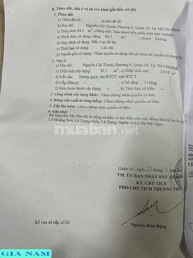 BÁN NHÀ MẶT TIỀN KINH DOANH NGANG 9,3M : ĐƯỜNG NGUYỄN CHÍ THANH - P. 6