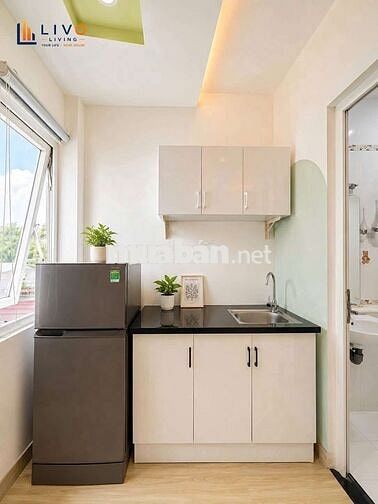 Phòng Studio tách bếp rộng rãi thoáng mát full nội thất