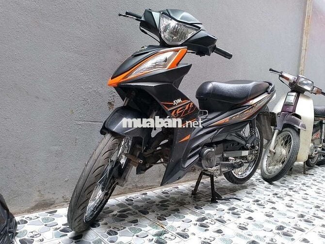 SYM Galaxy 50cc Đen cam Xe số