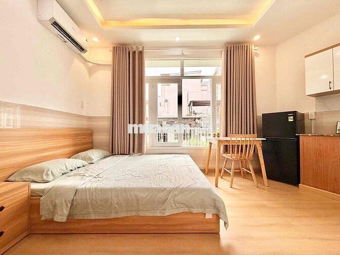 Cho thuê căn hộ Studio Ban công Q4 gần ĐH Luật, ĐH Nguyễn Tất Thành, c