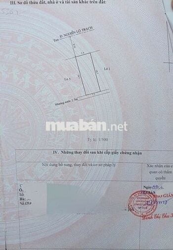 Đất Mặt Tiền Đường Nguyễn Lộ Trạch, Ngang 7,3m