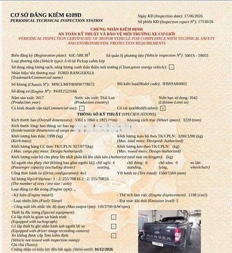 Xe bán tải Ford Ranger XLS 2017 Đen Tự động