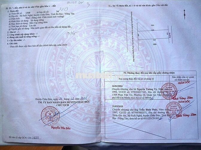 Bán lô Tái Định Cư Sonadezi Suối Nghệ, đối diện Chợ - TTTM giá cực rẻ