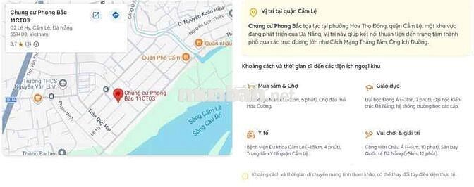 CẦN BÁN CĂN HỘ 2 PHÒNG NGỦ CHUNG CƯ PHONG BẮC - ĐÀ NẴNG