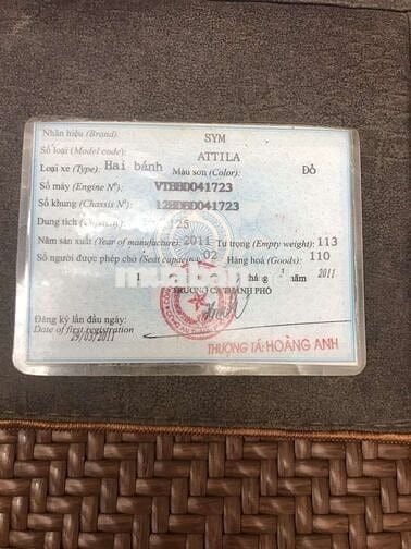 SYM Attila Elizabeth 2011 Đỏ 40000 km