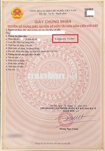 Cần rút vốn nhanh hạ giá bán rẻ lô 150m full thổ  tại Yên Bài, Hà Nội