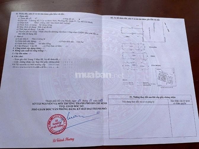 CHÍNH CHỦ BÁN NHÀ CƯ XÁ BÌNH THỚI ĐƯỜNG SỐ 05 GIÁ : 13.9 TỶ TL
