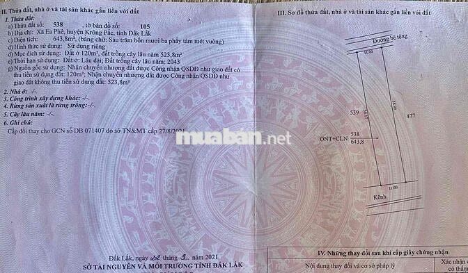 KM35.5 - Ea Phe - CHÍNH CHỦ CẦN BÁN LÔ ĐẤT ĐẸP KHU DÂN CƯ