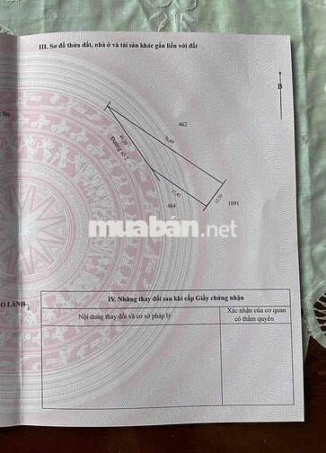Bán 868m2 (thực tế 1300m2) mặt tiền đường nhựa 20m