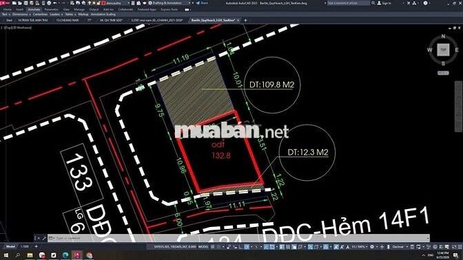 Bán đất đường ôtô xã Tân Kiên. DT 11x27=285m KDC hiện hữu.