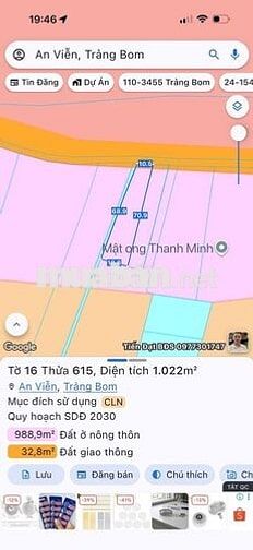 💥 CHỈ 1 TỶ 650 TRIÊU - SỞ HỮU NGAY 1 SÀO ĐẤT MẶT TIỀN NHỰA – AN VIỄN 💥