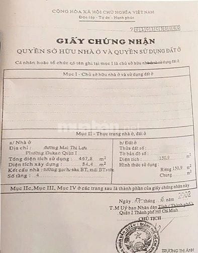 Bán nhà mặt tiền Mai Thị Lựu, Quận 1, 8.2x19m, 4 tầng, HĐT 150tr/th
