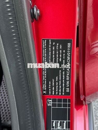 VinFast Fadil Base 2021 Đỏ 76000 km