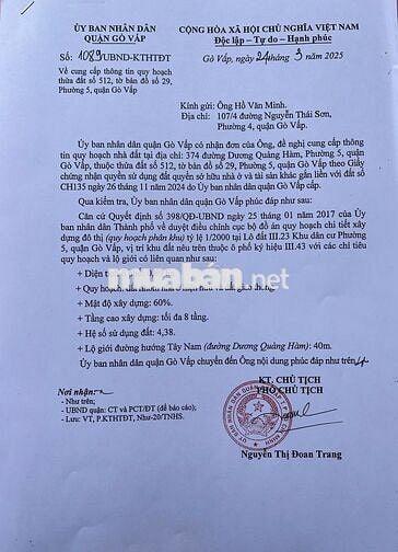 Bán nhà mặt tiền Dương Quảng Hàm, quận Gò Vấp