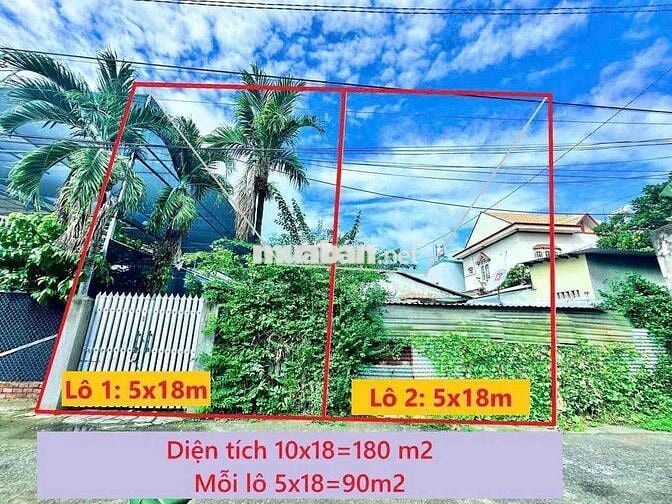 Bán 2 Lô Đất 5x17,5m Shr Hẻm Ô Tô 1/30M Đg Mỹ Huề Gần Tô Ký chợ Ba Bâu