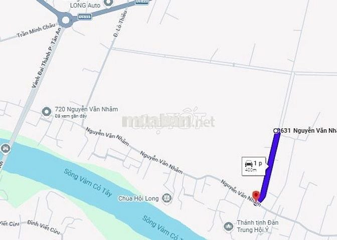 Bán đất lúa khu Nhơn Thạnh Trung, ô tô vào tới đất, thông DT833