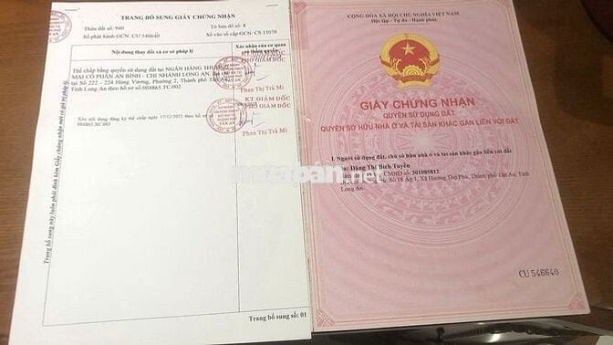Bán đất phường 6 , TP Tân An , Long An (cũ) hẽm xe 3 gác