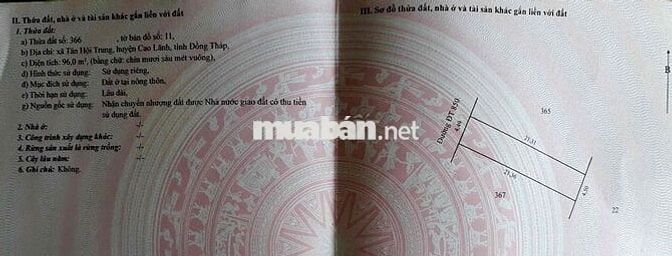 Bán nền đất thổ cư mặt tiền đường ĐT850
