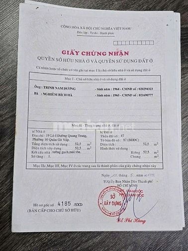 Bán nhà rộng đẹp 2 lầu (4,3x13) 41/50/34 Nguyễn Oanh p10 Gò Vấp (Ngã 5