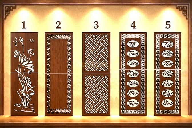 Dịch vụ cắt gỗ MDF trang trí không gian thờ
