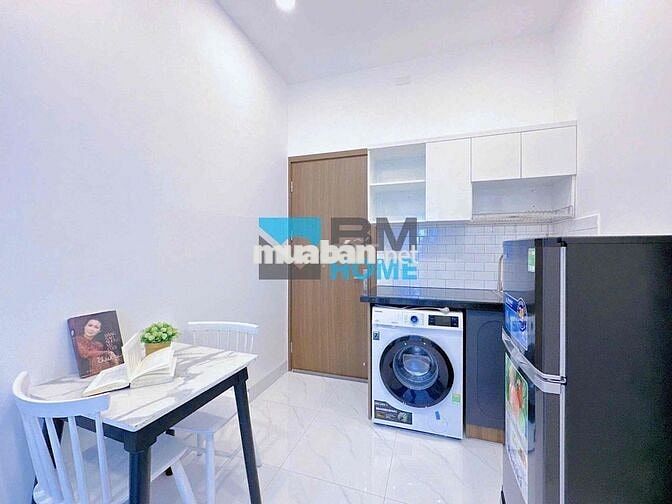 cho thuê căn hộ 1 phòng ngủ mới full nội thất có thang mấy giặt riêng