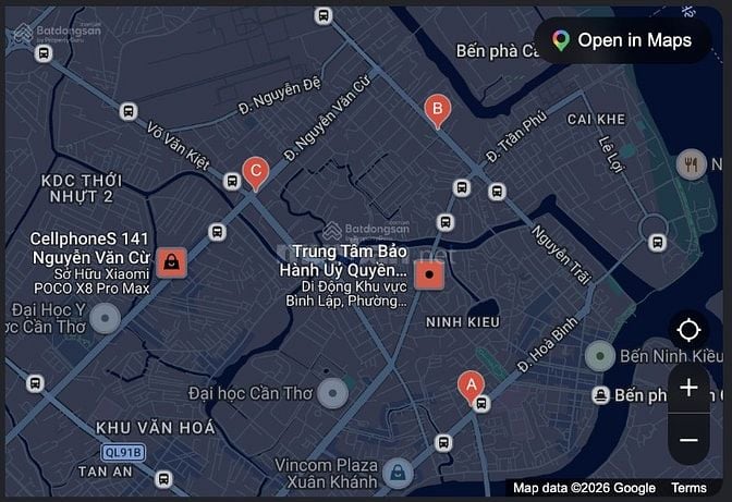 Bán nhà mặt tiền kinh doanh - Trục chính Nguyễn Văn Cừ, TP Cần Thơ