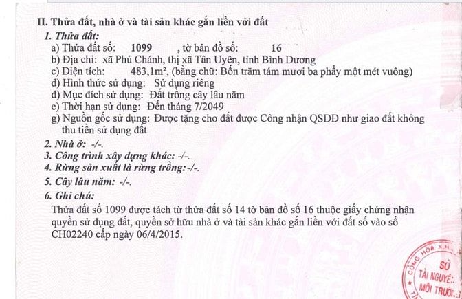 BÁN ĐẤU GIÁ TS VIB L2_P. PHÚ CHÁNH, TÂN UYÊN, BÌNH DƯƠNG, NAY LÀ TPHCM