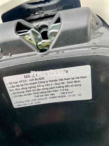 Honda Air Blade 160 ABS 2026 Trắng Đỏ Odo 200km
