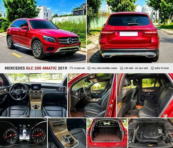 Mercedes GLC 250 4MATIC 2019 - Màu Đỏ Hyacinth Độc Đẹp - ODO 70.000 km