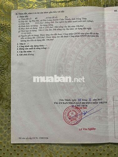 Bán đất thổ cư lớn mặt tiền đường nhựa đường nhựa