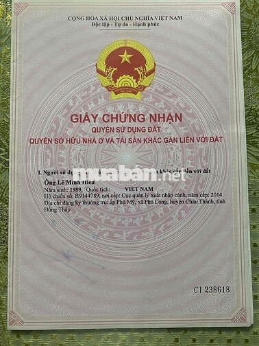 Bán đất thổ cư lớn mặt tiền đường nhựa đường nhựa