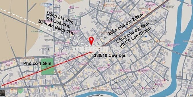 Đất trung tâm Hội An, Cẩm Châu khu vực kinh doanh dịch vụ ~200m2.